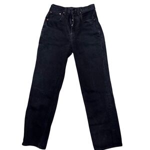 DENIM‎ FORUM The Joni High Rise Loose BlK Wash Denim Jeans Womens Size 24